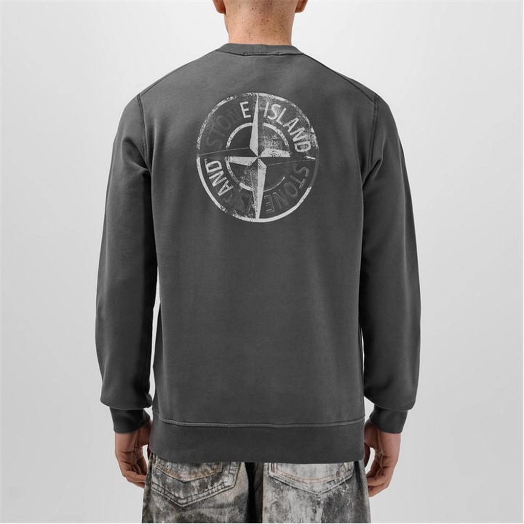 Stone Island Men'S Dial Logo Sweatshirt - Grey